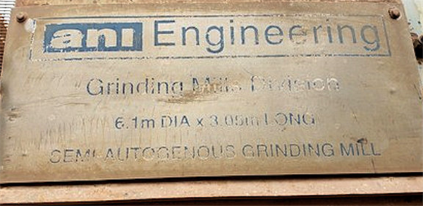 Ani - Flsmidth 20' X 10' (6.1m X 3m) Sag Mill With 2500 Hp Motor)